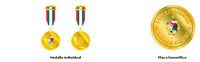 Medalla individual y placa honorífica de la distinción 